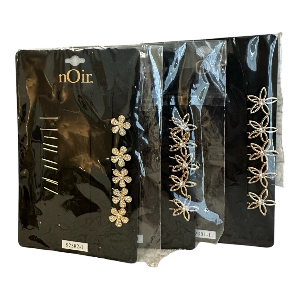 New NOIR Jewelry 3 Packs Gold Flower Hair Clip